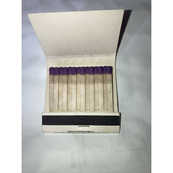 Vtg 1969 Matchbook Ohio Match Company Purple Tip Matches Unused  Peter Max Look - Picture 4 of 4